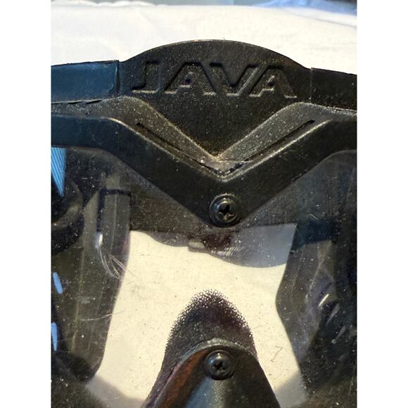 Java Black Paintball Face Mask Clear Lens Shield GUC Plastic - Picture 3 of 5